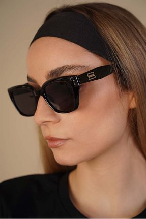 عینک آفتابی مشکی زنانه 53 Stil Noktası - کد 932247080