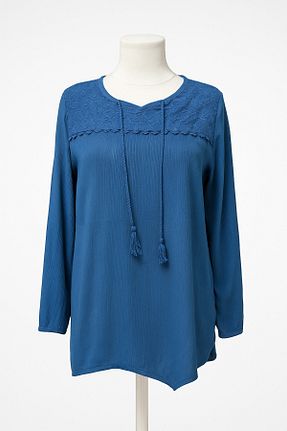 بلوز آبی زنانه ساده nacar çarşı - کد 932246146