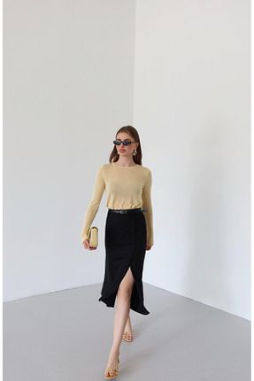 دامن مشکی زنانه بافتنی Ekim Store - کد 932254113