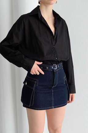 دامن سرمه ای زنانه جین Ekim Store - کد 932258934