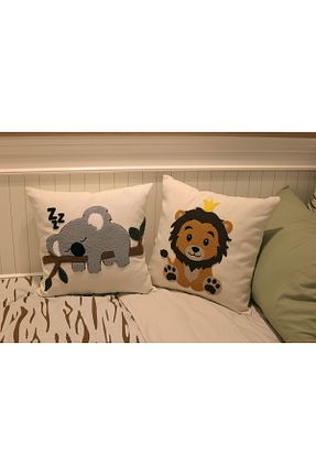 بالش و روبالشی کودک و نوزاد طوسی پنبه ای Melina Home Deco - کد 900522390