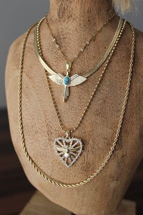 گردنبند استیل ( فولاد ) طلائی زنانه استیل (فولاد) Nenya - کد 932264788