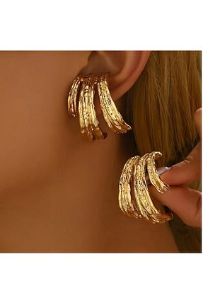 گوشواره جواهر زرد آهن mos&more - کد 932325345