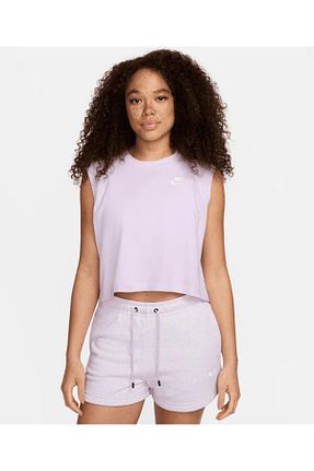 تیشرت اسپرت بنفش زنانه گشاد Nike - کد 932338427