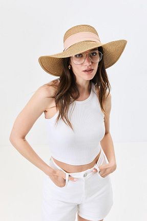 کلاه قهوه ای زنانه حصیر C&CITY - کد 932333480