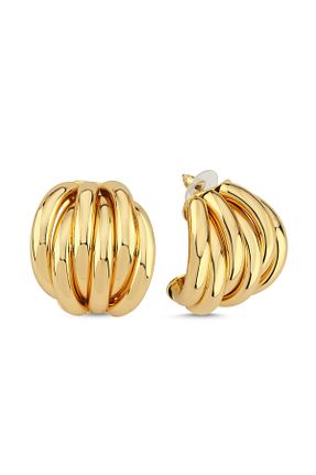 گوشواره استیل (فولاد) طلائی زنانه استیل (فولاد) VenüsDesign - کد 828120722
