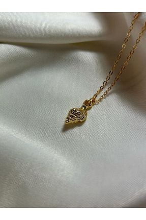 گردنبند جواهر زرد زنانه برنجی Garen Takı - کد 930760432