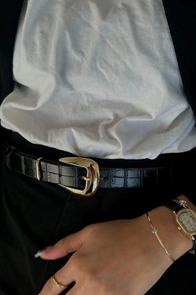 کمربند مشکی زنانه چرم مصنوعی keisy - کد 892667373