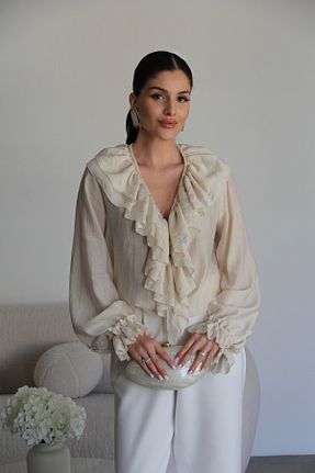 پیراهن بژ زنانه رگولار Julidress - کد 930120196