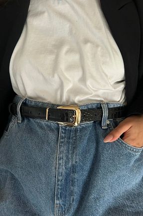 کمربند مشکی زنانه چرم مصنوعی keisy - کد 892667373