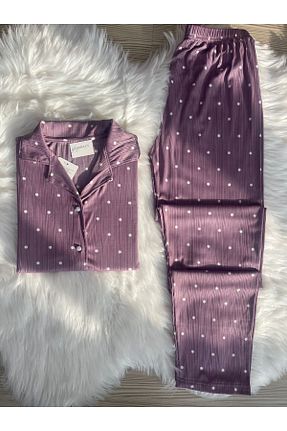 ست لباس راحتی بنفش زنانه ساده Pijamacs - کد 835209292