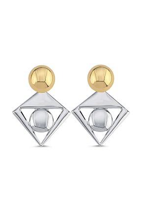 گوشواره استیل (فولاد) طلائی زنانه استیل (فولاد) VenüsDesign - کد 873574434