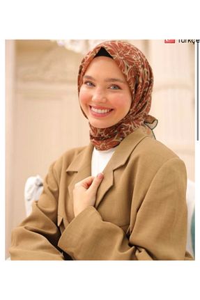 روسری بژ پلی استر SİLKHOMEE - کد 932373639