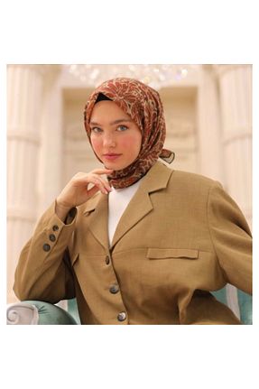 روسری بژ پلی استر SİLKHOMEE - کد 932373639