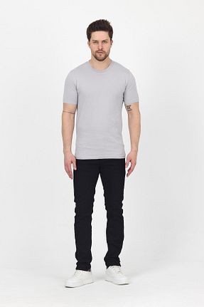 تیشرت طوسی مردانه اسلیم فیت DAMGA JEANS - کد 932385302
