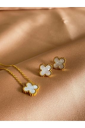 ست استیل سفید زنانه استیل ضد زنگ Inure Jewelry - کد 892950847