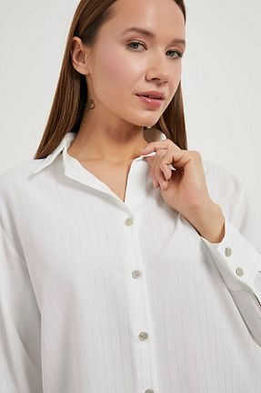 پیراهن سفید زنانه رگولار ASEDE - کد 932386095
