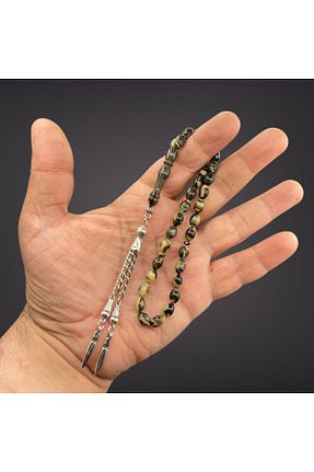 تسبیح خاکی کهربا Kt - کد 932400558
