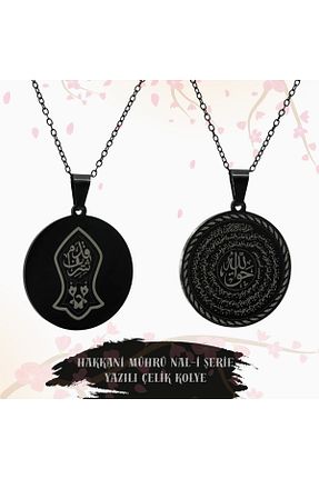 گردنبند جواهر مشکی زنانه استیل ضد زنگ YEMEN ZIRHI - کد 873849689