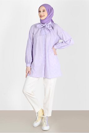 تونیک حجاب بنفش زنانه بافتنی Alvina - کد 809072370