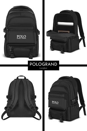 کیف مدرسه مشکی مردانه پارچه ای POLOGRAND London - کد 932346879
