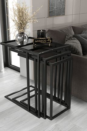زیگون مشکی شیشه home plus mobilya - کد 872238246