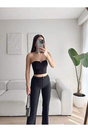 ست بالاتنه و پائین تنه رنگی زنانه بافتنی Zoom Butik - کد 932499073