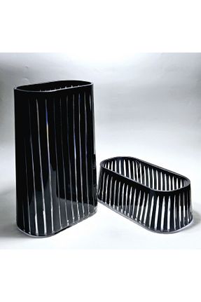 گلدان مشکی شیشه Kristal Market - کد 932500642