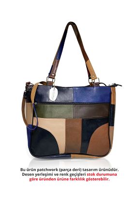 کیف دوشی سرمه ای زنانه چرم خالص westbag - کد 920625779