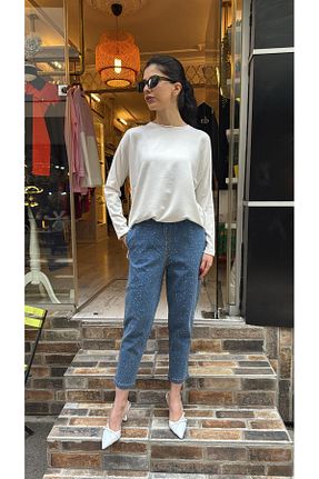 شلوار آبی زنانه بافتنی ceren irem boutique - کد 932528950