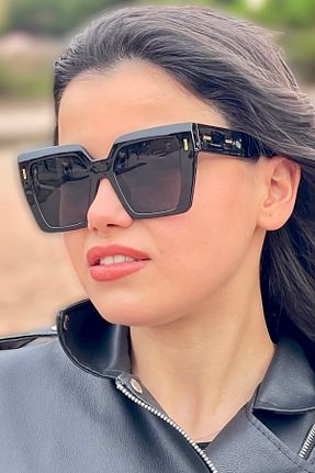 عینک آفتابی مشکی زنانه 54 TAKIPORT - کد 932527639