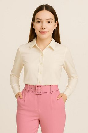 شلوار پارچه ای صورتی زنانه بلند Ahsenbutik - کد 930250723
