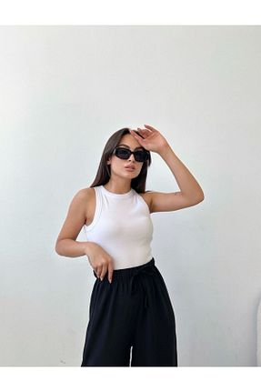 بلوز سفید زنانه ساده FASHİON TREND - کد 932536956