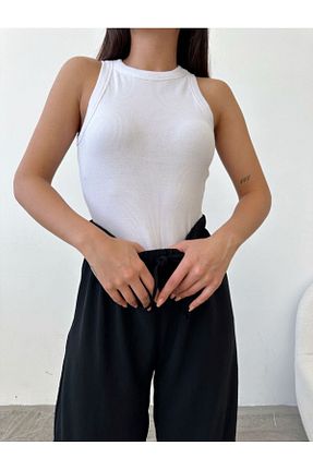 بلوز سفید زنانه ساده FASHİON TREND - کد 932536956