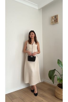 ست بالاتنه و پائین تنه نباتی زنانه بافتنی TUSİVA STORE - کد 932545357