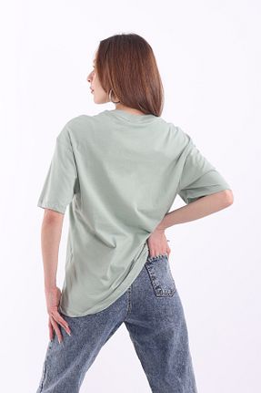 تیشرت سبز زنانه رگولار Ren Kento - کد 928615163