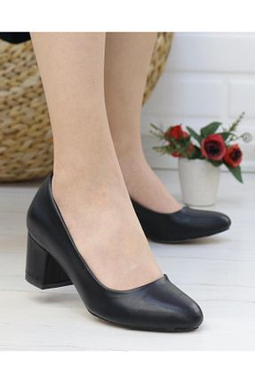 کفش پاشنه بلند کلاسیک مشکی زنانه پارچه Nesil Shoes - کد 243756675