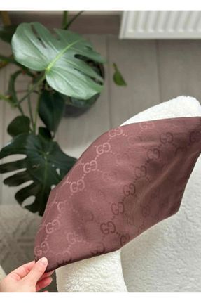 شال قهوه ای زنانه پنبه ای FRESCO SCARFS - کد 444248400