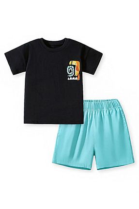 ست بالاتنه و پائین تنه مشکی بچه گانه بافت c.c.l. coccolin kids baby clup - کد 933188129