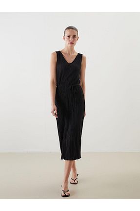 لباس مشکی زنانه بافتنی LC Waikiki - کد 932583198