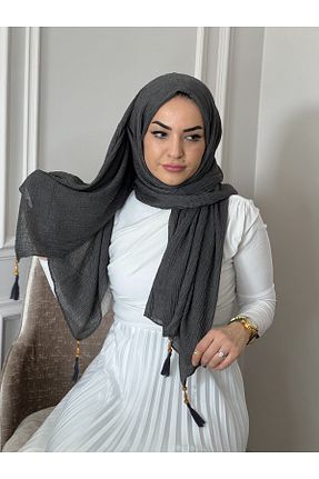 شال طوسی زنانه پنبه ای NEDEFİT - کد 932594060