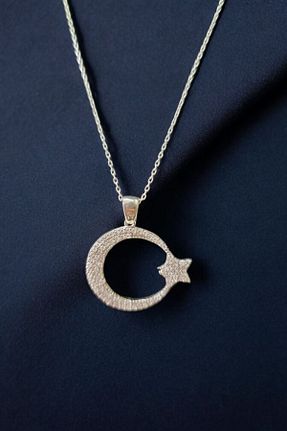 گردنبند نقره طوسی زنانه 925 عیار La
