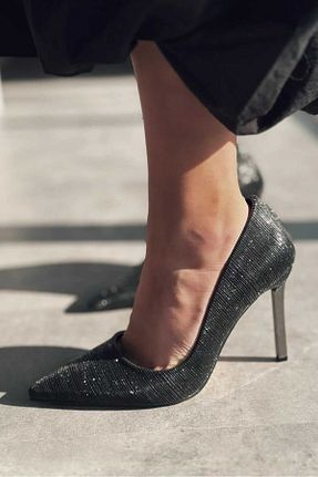 کفش استایلیتو مشکی پاشنه نازک PANAMA SHOES - کد 928083280