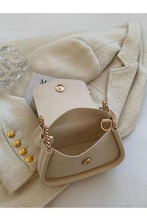 کیف دوشی بژ زنانه چرم مصنوعی Stor - کد 932601307