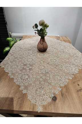 رومیزی بژ پنبه ویسکون YALINSHOME - کد 933203576