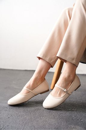 بابت بژ زنانه چرم مصنوعی CİMİLİ SHOES - کد 932595565