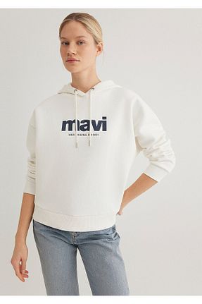 سوئیشرت سفید زنانه چاپی Mavi - کد 343342551