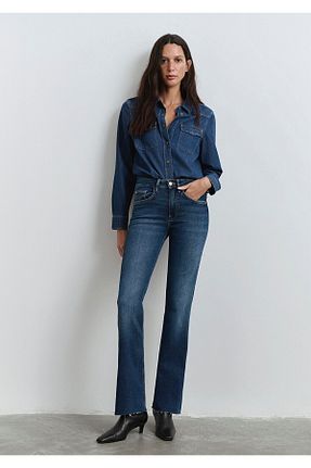 شلوار جین آبی زنانه پاچه اسپانیولی Mavi - کد 208369845