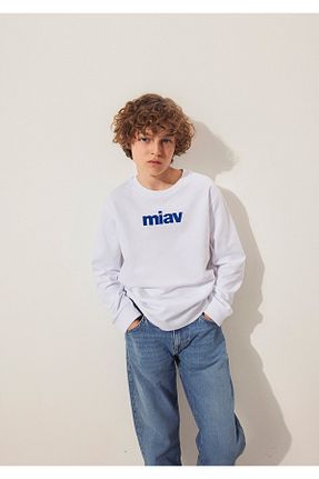 سوئیشرت سفید بچه گانه چاپی Mavi - کد 239684971