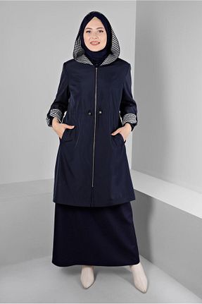 ترنچکت سرمه ای زنانه پلی استر Alvina - کد 794079102